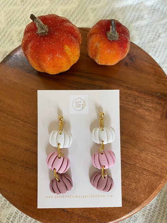 Multicolored Pumpkin Dangle Earrings