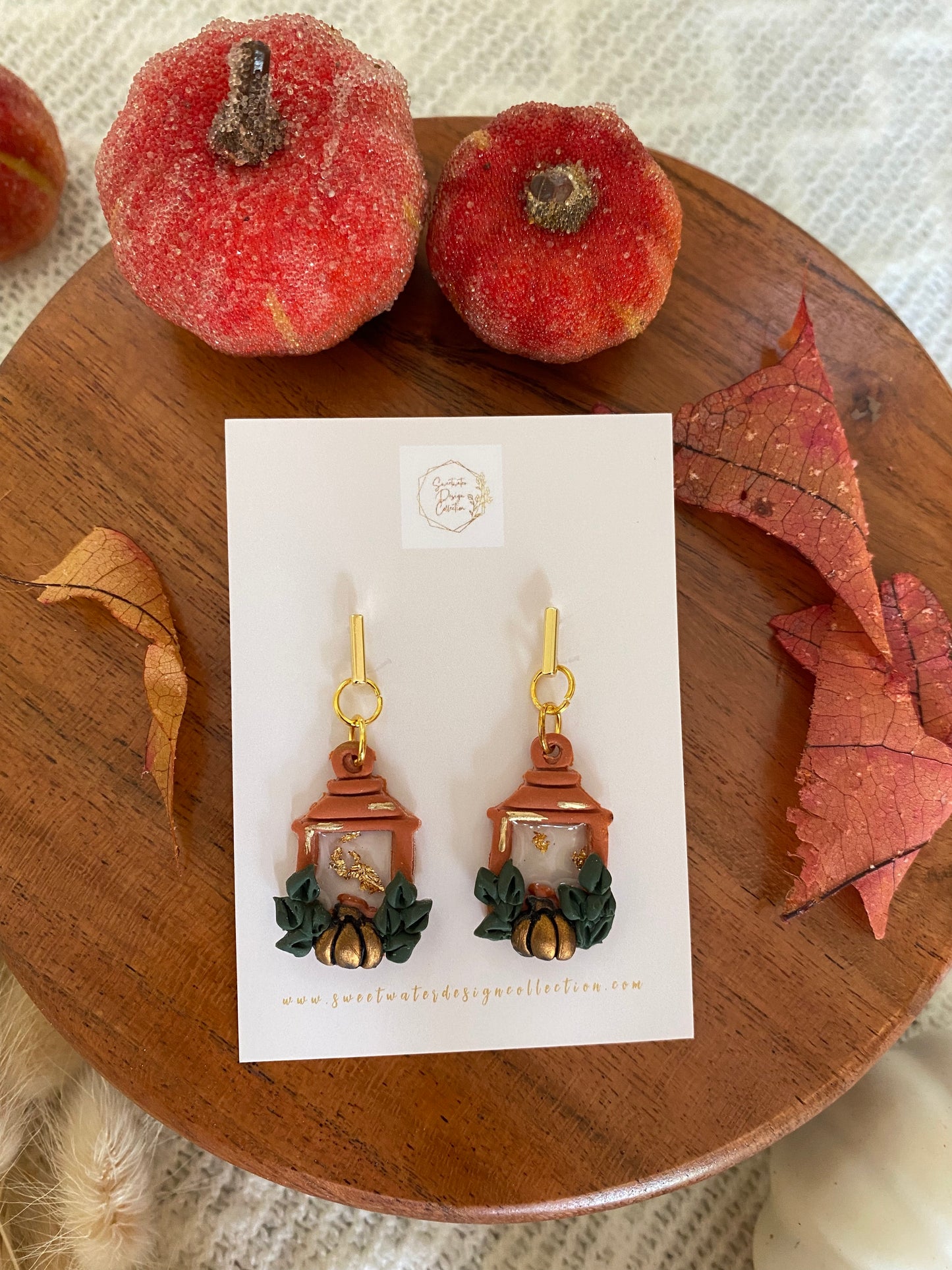 Brown Lantern Earrings