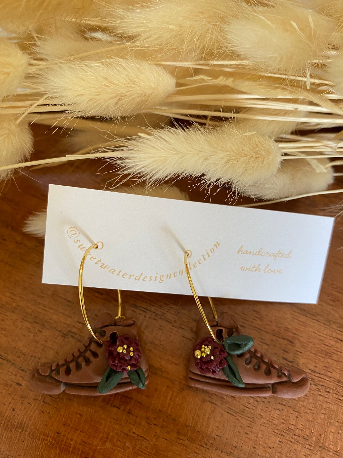 Leather Shoe Earrings